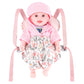 Gagaku Baby Doll Carrier Doll Accessories For 18-Inch Dolls Ikea Doll Reborn Baby Doll Bitty Baby American Girl Doll Carrier For Little Girls – Pink (Reindeer)