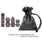 Haxtec 11PCS Bloodstained Metal DND Dice Set Blood Polyhedral D&D Dice for Dungeons and Dragons Gift TTRPG Antique Metal DND 5e