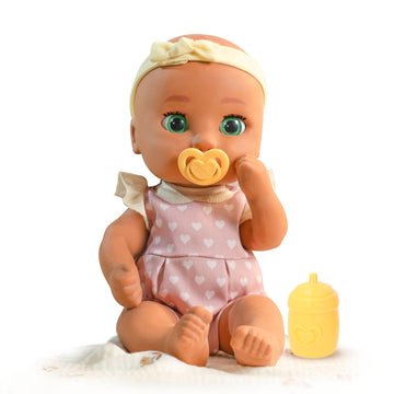 Imc Toys Be Loved Babies Alex 15'' Realistic Soft Body Baby Doll With Open/Close Eyes With Bottle, Pacifier, Headband, & Outfit|