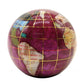 Unique Art 3-Inch Pink Pearl Swirl Ocean Gemstone World Globe Paper Weight