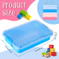 Beeveer 2 Pcs 15 Portable Sensory Bin Tray with Lid and Handle Transparent Lid Sensory Sand Box, Fill with Water, Sand, Beads an