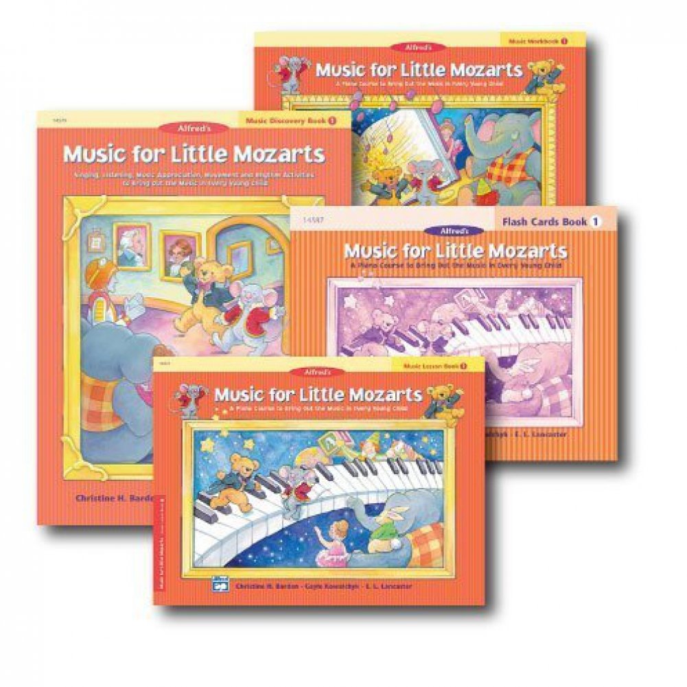 Music For Little Mozarts Level 1  Piano Curriculem Set  Lesson Book, Discovery Book, Workbook And Flash Cards Included