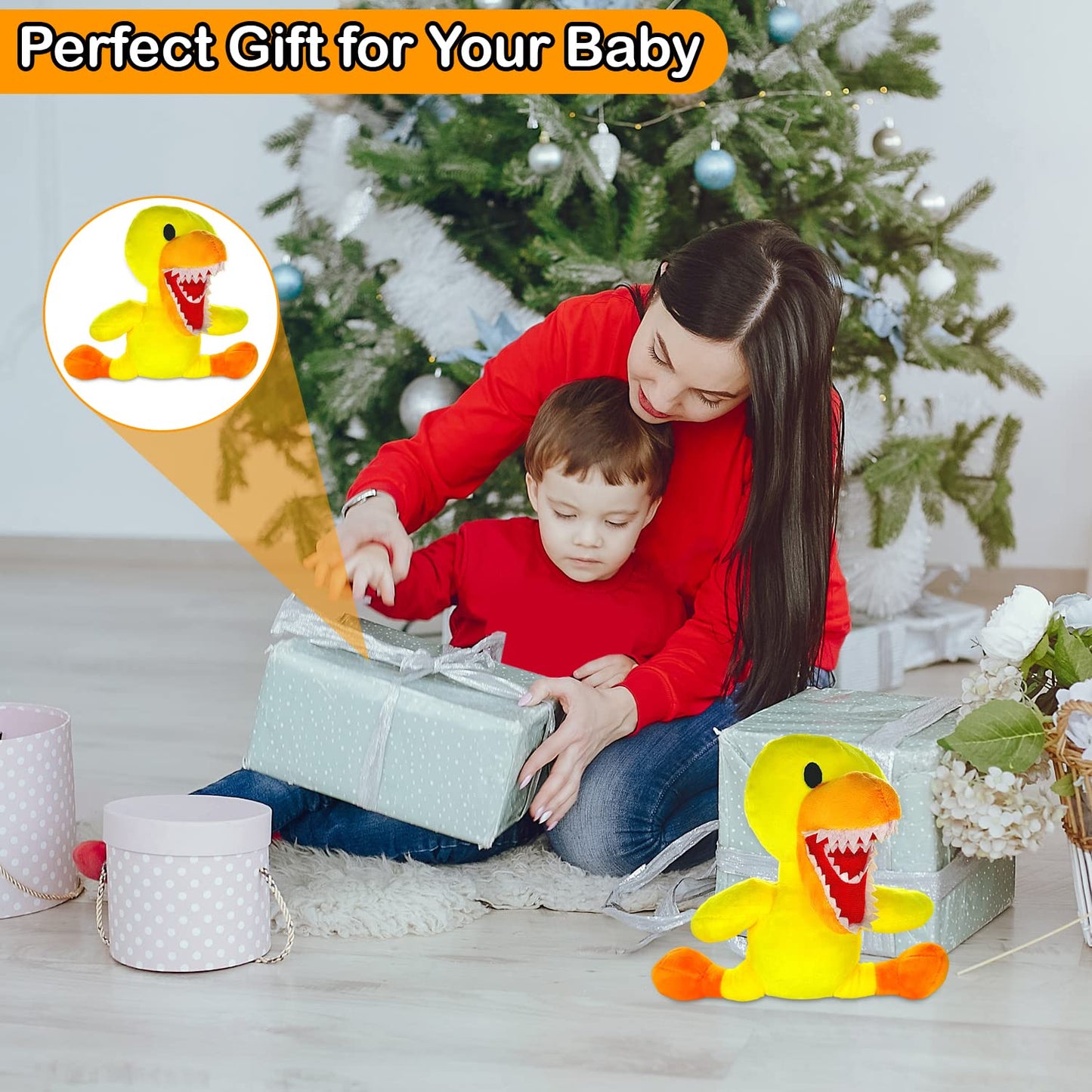 Yellow Plush Toy for Kids Adults, Playing with Family, Soft Stuffed Animal Plushie Toys, Plushies Birthday Thanksgiving Christma