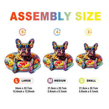 Wooden Dog Puzzles - Unique Shaped Wooden Jigsaw Puzzles For Adults And Kids - French Bulldog Wooden Puzzles - Christmas Birthda
