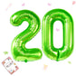 Smlpuame 40 Inch Number Balloon 0-9 Green Large Number 20 Balloons,Digital Balloons For Birthday Party Celebration Decorations S