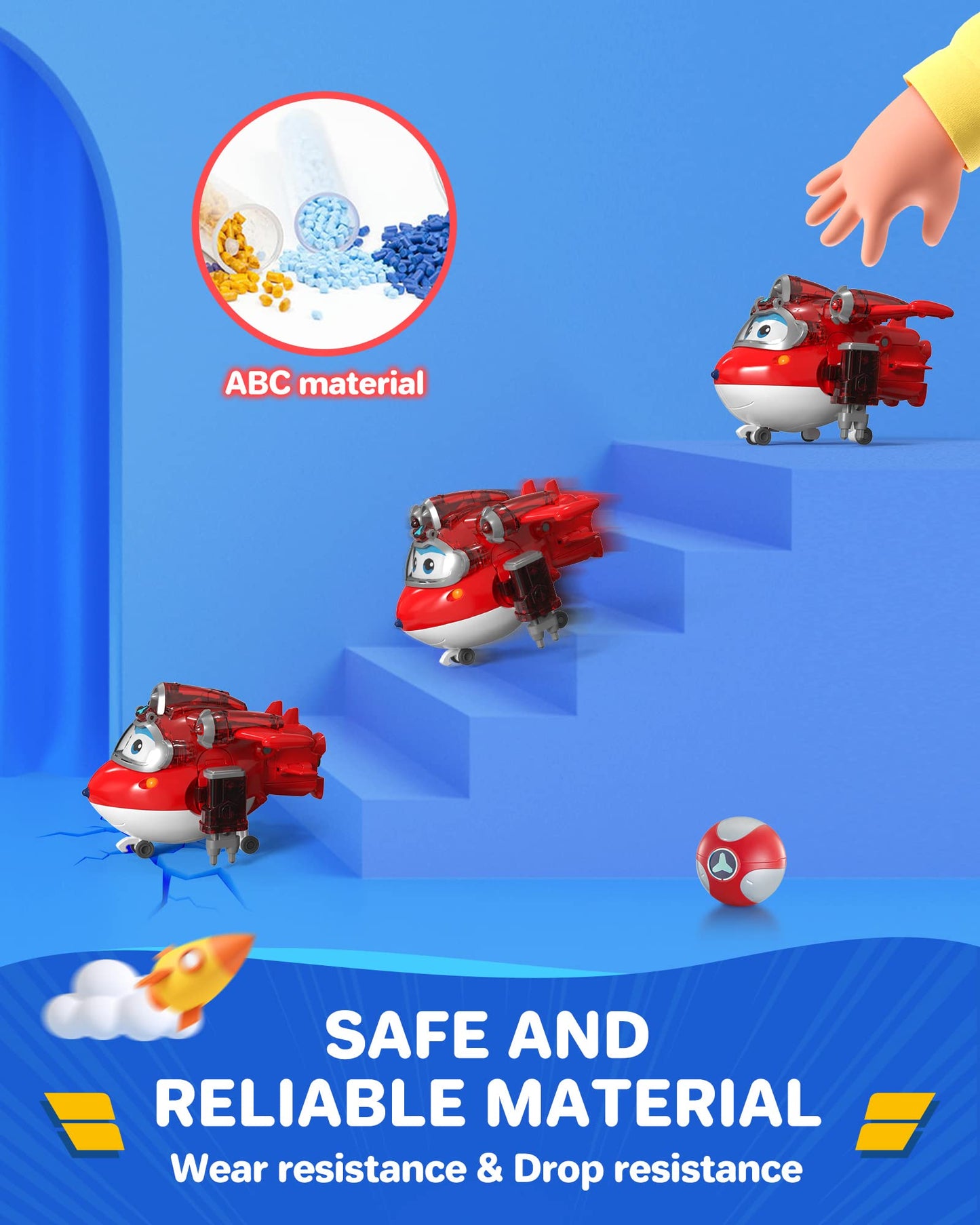 Super Wings Toys Action Figure 5' Transformer Jett Robot Airplane Toy Equipment Upgraded For Kids 3+ Birthday Gifts For Kids