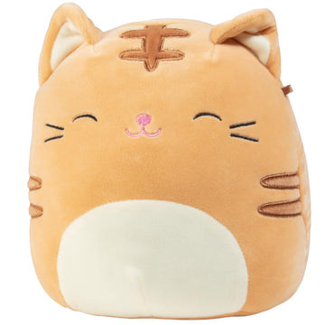 Squishmallows 8-Inch Nathan The Orange Cat Plush Toy - Soft & Squishy Collectible Stuffed Animal for Kids, Girls & Boys