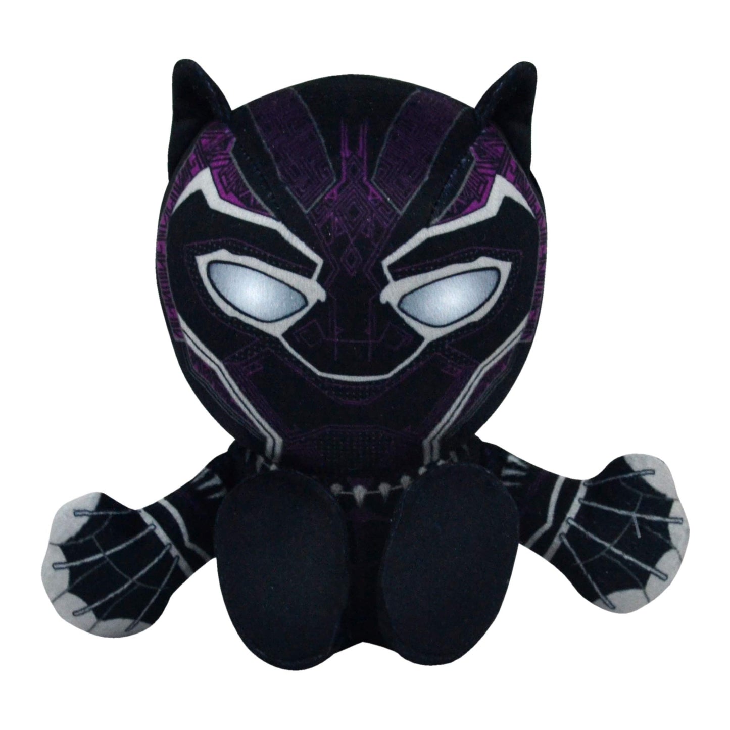 Bleacher Creatures Black Panther Plush Toy - 8" Soft Chibi Kuricha, Crystal Velboa Polyester