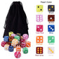 AUSTOR 100 Pieces 6 Sided Game Dice Set 10 Pearl Colors Round Edges Dices for Tenzi, Farkle, Yahtzee, Bunco or Teaching Math wit