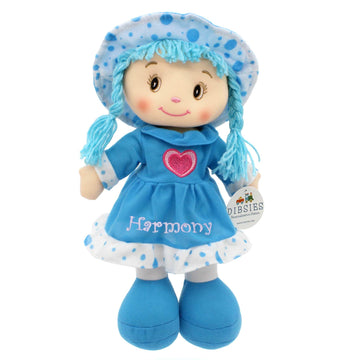 Dibsies Personalized Sweetheart Cuddle Doll - 14 Inch (Blue)