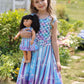 Bow Dream Girl Dress and Matching American Girl Doll Clothes Accessoriess Rainbow Mermaid Unicorn Size 150