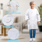 ERDOGLY Kids Lab Coat, Doctor Scientist Costume for Kids, Toddler Medical Dress up Outfit, Halloween Role Play & Career Day Cost