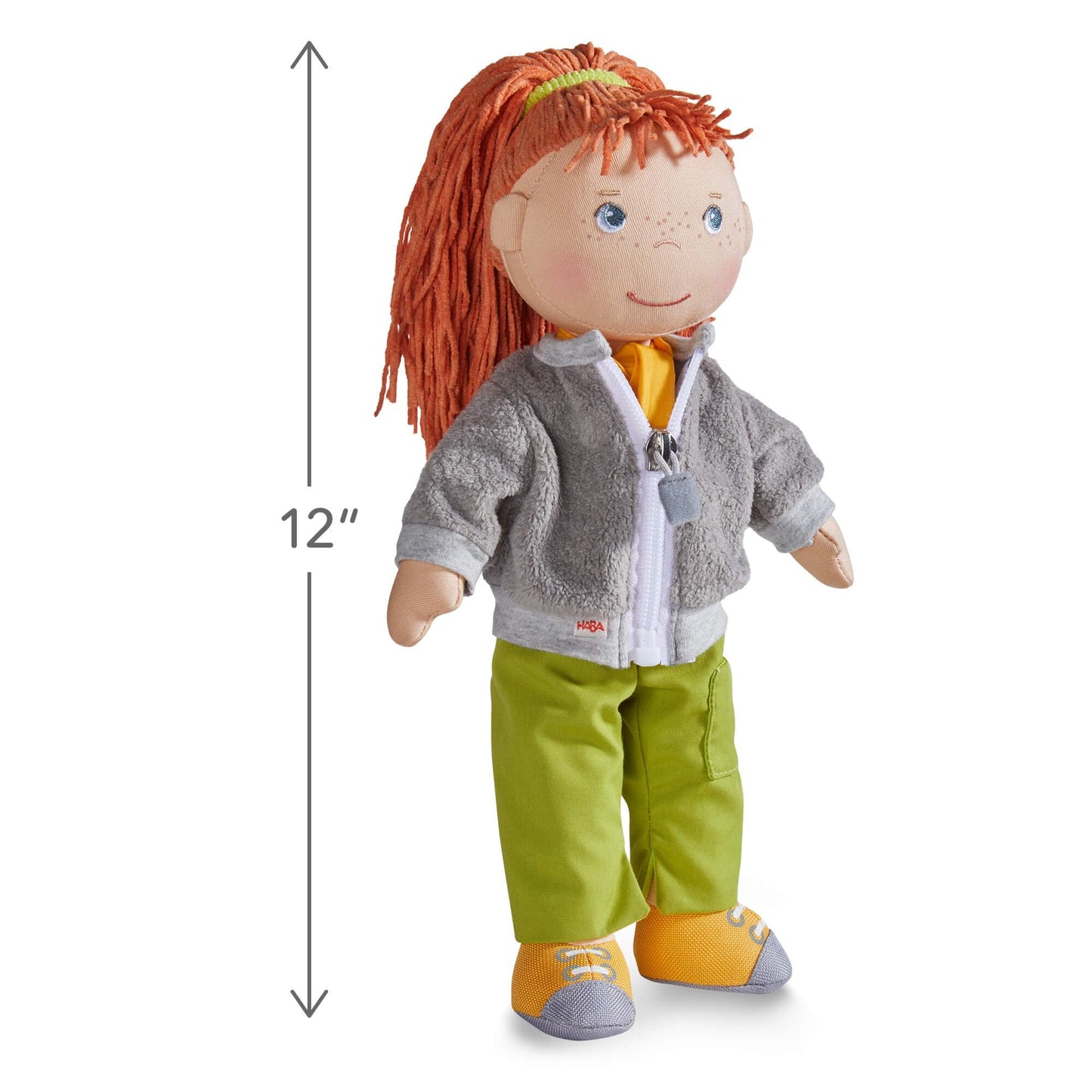 Haba 12' Soft Doll Soley With Red Hair, Outdoor Adventure Outfit And Embroidered Face, Machine Washable Baby Doll With Clothes And Baby Dolls For 18 Months And Up