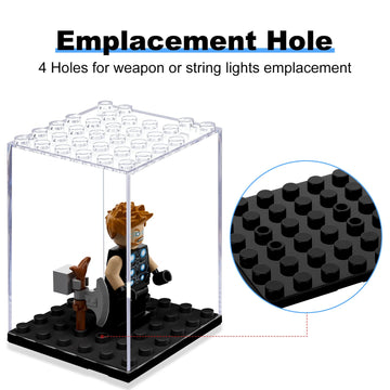 Pokiiulk 15 Pcs Minifigure Display Cases - Acrylic Display Box Fit For Minifig And Action Figures, Stackable Boxes For Figures C