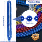 SHAOQINLIN 24 Pcs 33 Inch 7 mm Metallic Blue Bead Necklaces, 4th of July Round Beads Necklace Mardi Gras Party Beaded Necklaces