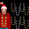 Christmas Party Favors, 8PCS Christmas Light Necklace, Christmas Accessories Colorful Bulbs, 3 Modes Light Up Christmas Necklace