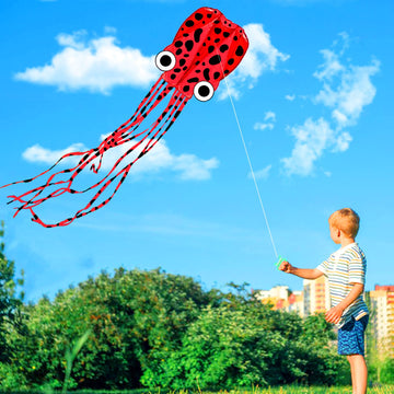 Mint'S Colorful Life Octopus Kite (Red Spotty&Green&Blue)