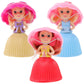 Ipetboom 3PCS Mini Beautiful Cake Doll Toy - Surprise Cupcake Princess Doll Toys - Transforming Scented Princess Dolls for Girls Funny Game Gift (Random)