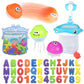 Bath Toy Sets, 36 Foam Bath Letters And Numbers, Floating Squirts Animal Toys Set With Fishing Net And Organizer Bag, Fish Catching Game For Babies Infants Toddlers Bathtub Time