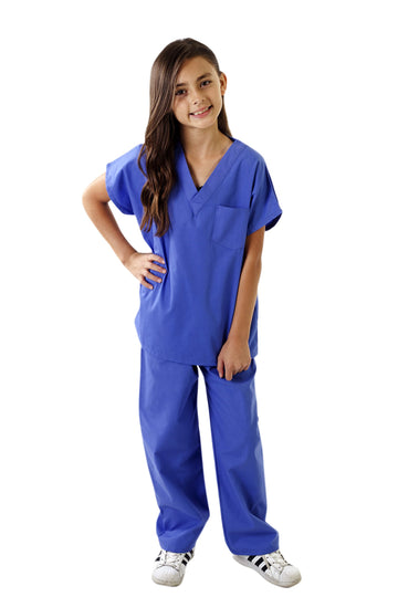 Natural Uniforms Childrens Scrub Set-Soft Touch-Role Play Costume Set (Ceil Blue, 4)