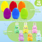 PARSUP 12PCS Easter Marble Eggs with Fidget Bunny for Easter Theme Party Favors, Supplies for Easter Egg Hunt, Basket Stuffers/F