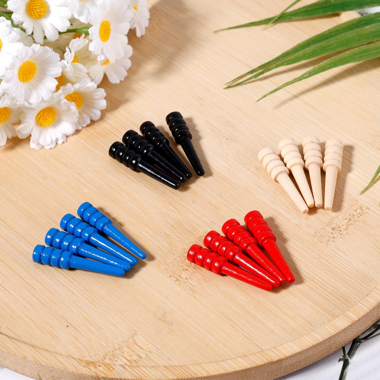 16Pcs Cribbage Pegs, Wooden Cribbage Board Pegs Fit 1/8 Inch Holes Crib Pins Cribbage Accessories For Traditional Cribbage Board