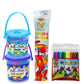 Rabbit Fun Art Combo  Fruit Scented Neon Dough Bucket, Regular Sketch Pens & 6 Shade Tempera Colors | NonToxic Art & Craft Kit