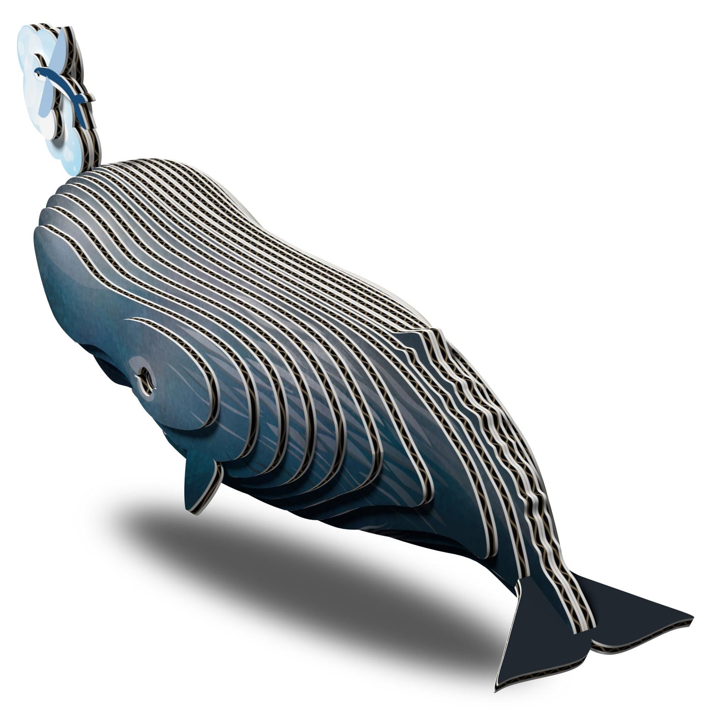 Eugy Sperm Whale 3D Puzzle, 24 Piece Eco-Friendly Educational Learning Puzzles For Kids 6+