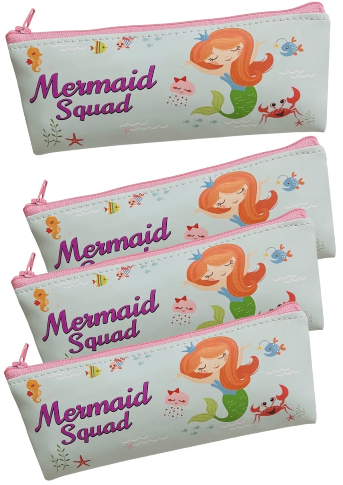 Le Delite 10Piece Cartoon Zipper Folder Pouches For Kids  Stationery Pencil Box For Girls & Boys, School Supplies, Fish Ocean 
