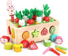 Slipps Montessori Wooden Toy, Magnetic Fishing Game, Motor Skills, Carrot Harvest, Vegetables Sorting & Stacks, Educational Gift