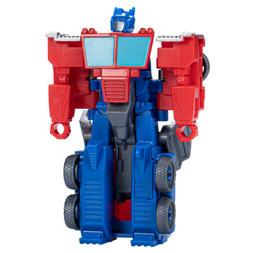 Transformers Toys Earthspark 1-Step Flip Changer Optimus Prime 4-Inch Action Figure, Robot Toys For Ages 6 And Up