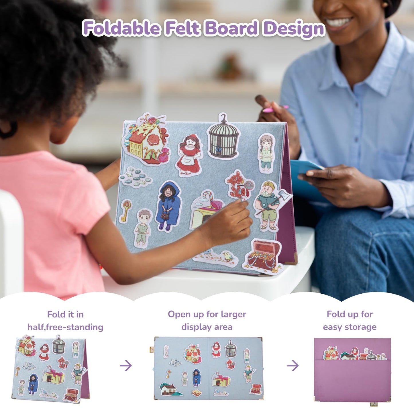 Chefan Felt Flannel Board Stories For Toddler,Hansel And Gretel,Preschool Felt Activities,Flannel Graphic