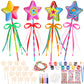 Mezchi 70 Pcs Star Princess Fairy Wands Craft Kit, Make Your Own Wand Craft DIY Magical Wand Kit Includes 16 Unfinished Wooden P