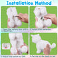 Hcdoujoy White Plush Robot Cat Stuffed Animal Interactive Cat Robot Toy, Robotic Cat Barking Meow Kitten Touch Control, Animated Kitty Cat Pet, Robot Kitty Toy For Baby Birthday H:12'