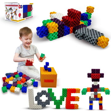 Mindoys Building Blocks - 96 Pcs Stem Educational Building Blocks For Toddlers & Kids Ages 3 To 9+ | Creative & Fun Building Toy