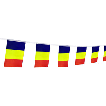 Romania Flag Romanian Flag,100Feet/76Pcs National Country World Pennant Flags Banner,Party Decorations Supplies For,Bar,Indoor A