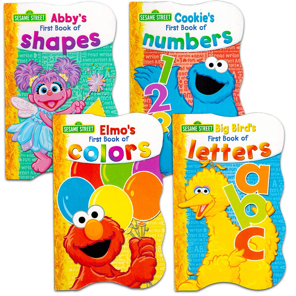 Sesame Street First Books Series; Big Bird'S Letters, Abby'S Shapes, Elmo'S Colors, Cookie'S Numbers [Board Book Hardcovers, 4 B