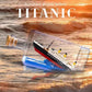 Vziimo Titanic Ship In A Bottle Building Set With Display Case, Collectible Architecture Sunken Ship Micro Blocks Kits For Adults Age 12+ Gift, Compatible With Nano (1040 Pieces)