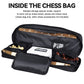 Leap Chess Bag Only For Chess Sets Convenient Carrying Bag With Four Store Part For Roll-Up Chess Board Chess Pieces Chess Clock, As Replacement Of Chess Sets Great For Traveling Or Camping