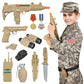 Giftinbox Kids Army Soldier Dress Up Costume Role Play Set, Deluxe Christmas Gift For Kids Boys Aged 3-13 Size Xl