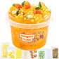 Clear Slime, Orange Mango Clear Jelly Cube Glimmer Crunchy Slime Kit With 8 Add-Ins, Idea Stress Relief Toy, Kids Party Favor, Birthday Christmas New Year Easter Gifts For Girls & Boys Age 6 7 8 9 10+