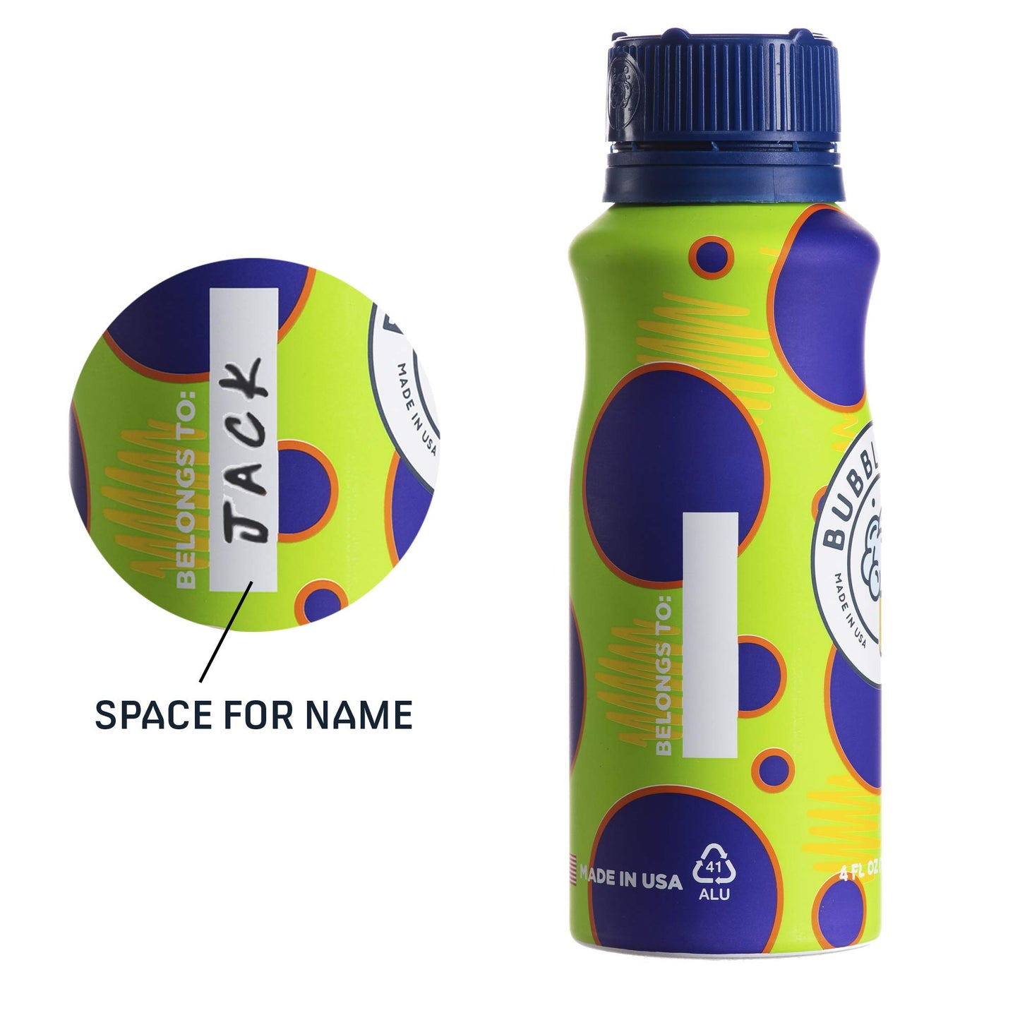 Sustainable Bubble Tree Original Refillable Bubble System Aluminum Bottles (2 Pack Of Bubble Solution Made In The Usa)