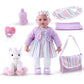 Kookamunga Kids 18 Inch Baby Doll Set - Realistic Baby Doll - Baby Dolls For 2 Year Old Girls & Boys And Up - Comes W/ Soft Baby Doll - Toy Baby Bottle - Diaper Bag - Blanket Pacifier & Unicorn Toy