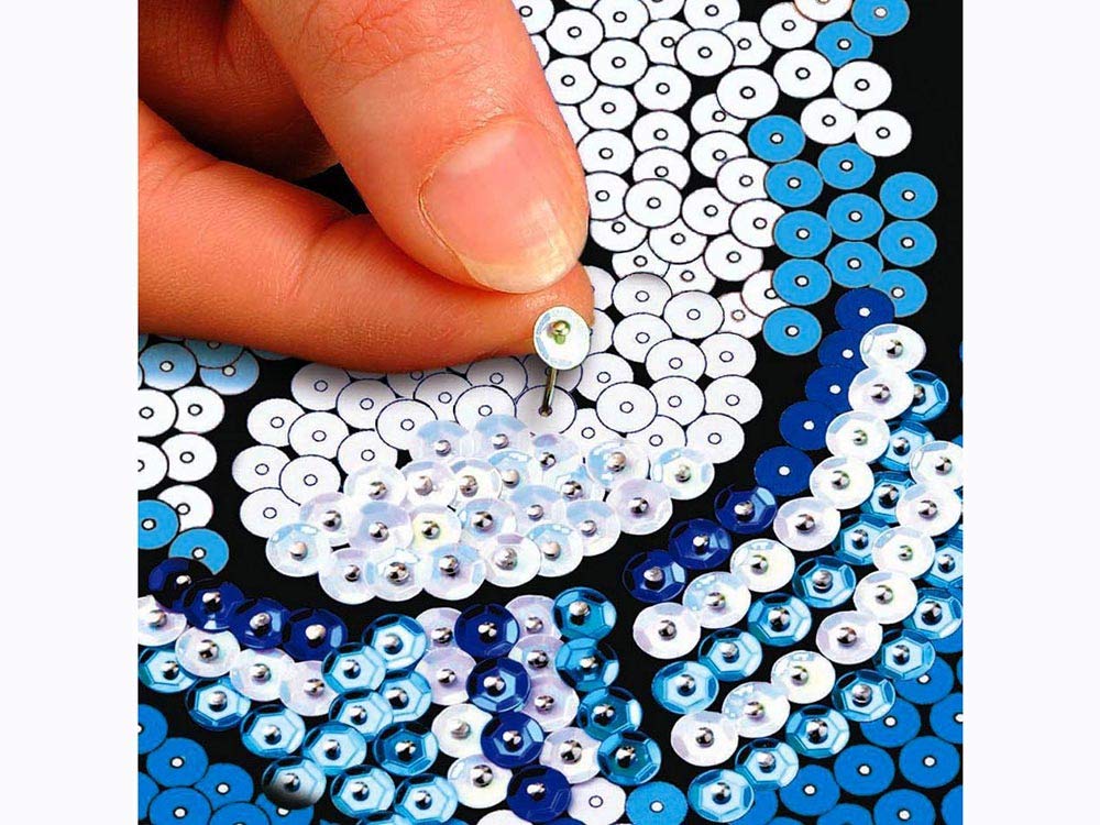 Sequin Art Red, Owl, Sparkling Arts and Crafts Picture Kit, Creative Crafts (1403)