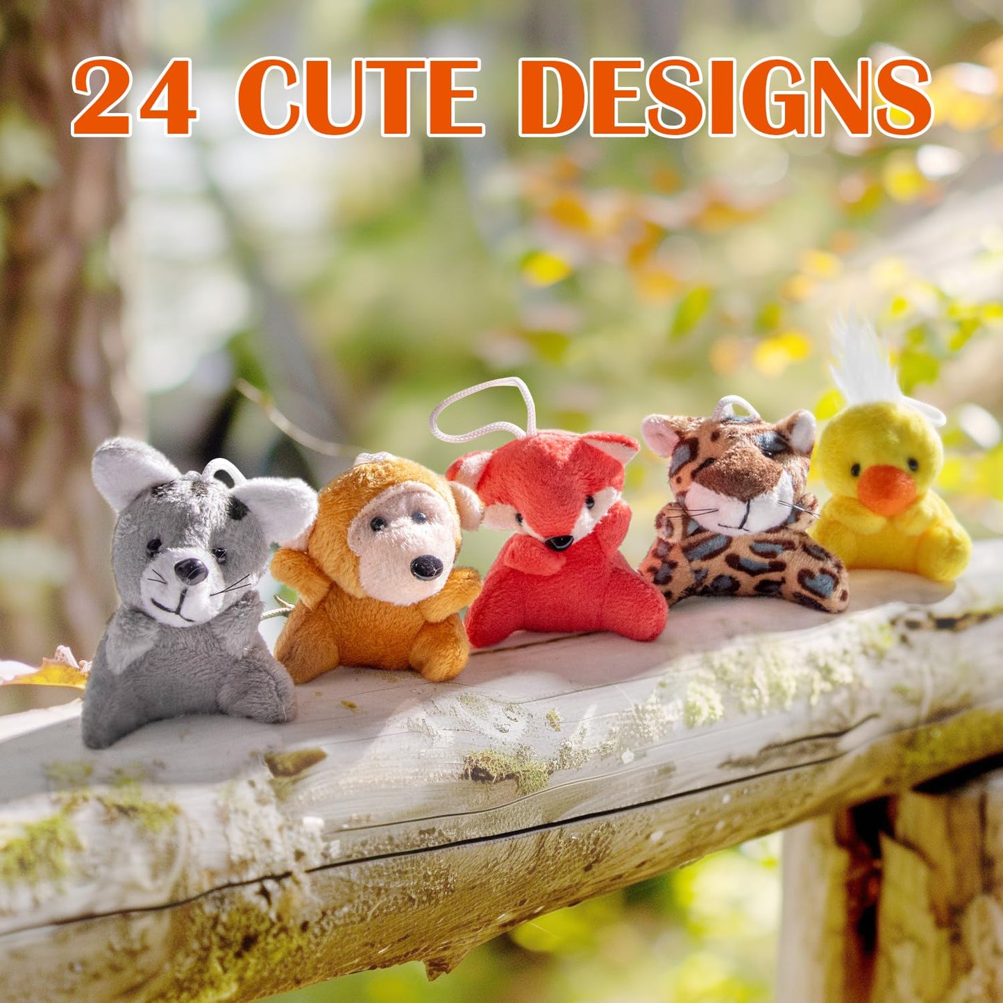 24 Pack Mini Stuffed Animals Bulk Party Favors For Kids Treasure Box Toys Classroom Plush Toys Claw Machine Key Chains Carnival