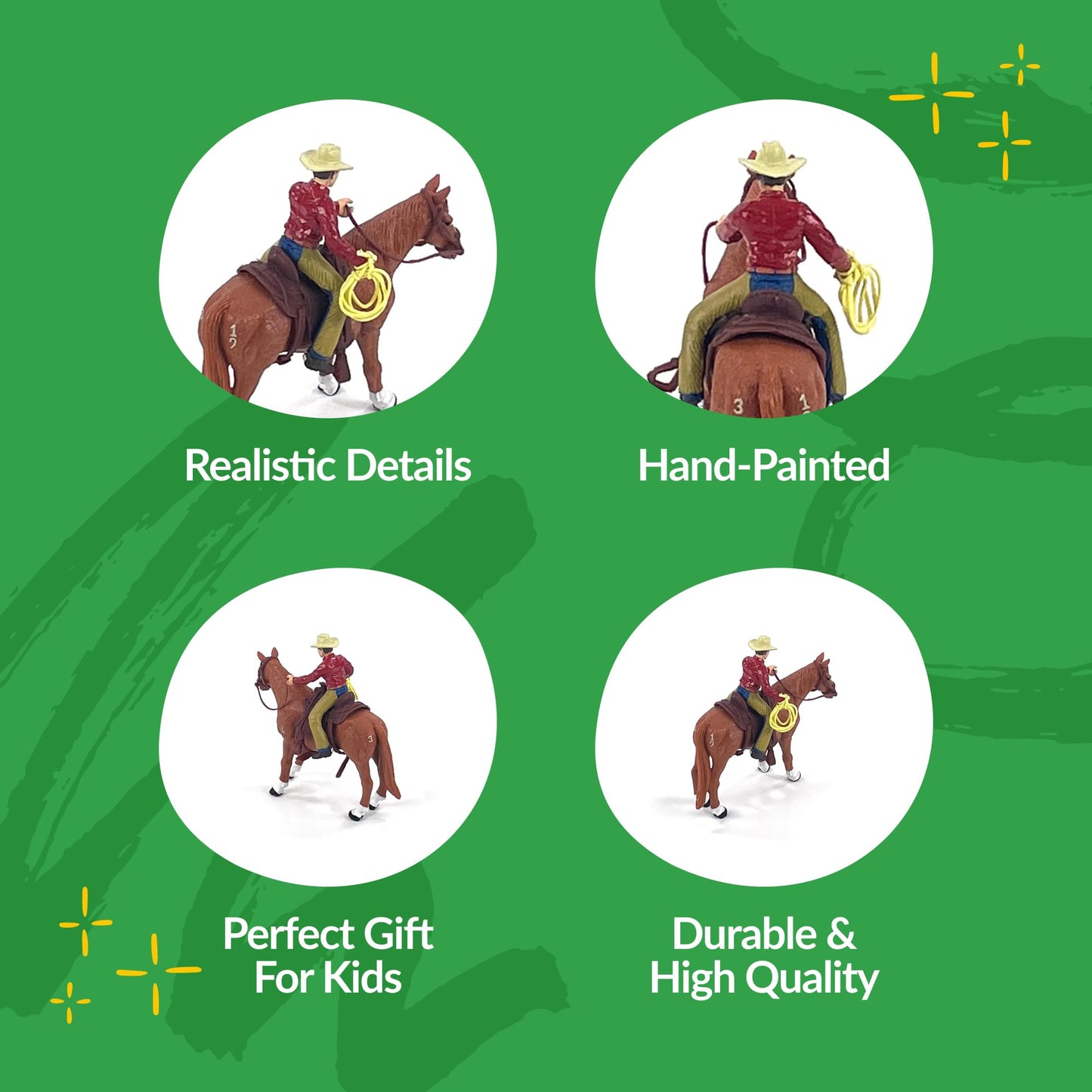 Big Country Toys Cowboy Figurine – Hand-Painted 1:20 Scale Ranch & Rodeo Collectible (6666 Ranch Cowboy And Quarter Horse)
