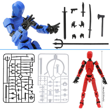 Fugacus Titan 13 Action Figure, Dummy 13 Action Figure Lucky 13 Action Figure T13 Action Figure 3D Multi-Jointed Movable, T13 Ac