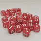 Natural Hand Carved Gemstone Dices, 15mm/0.59in, 6 Sided, Watermelon Quartz