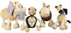 TEKOR Wooden Bendable Jungle Animal Toys (Set of 4) | Ages 3 & Up | Early Education Toy Animals for Kids | Elephant, Zebra, Hipp