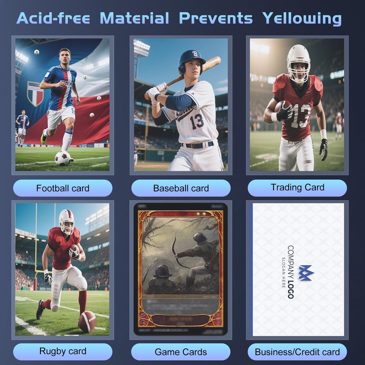 1000 Counts Soft Inner Sleeves For Trading Cards,Clear Perfect Fit Protector For Tcg,And Sports Collectibles (Basketball, Baseba